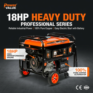 Générateur à <span class=keywords><strong>essence</strong></span> 9 kW, <span class=keywords><strong>moteur</strong></span> robuste 18 CV, générateur à <span class=keywords><strong>essence</strong></span> 460 cm³, démarrage électrique 100 % cuivre avec batterie CE - Product Image 1