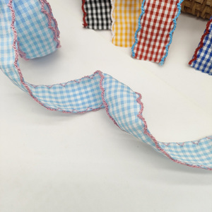 Ruban à carreaux en gros de 1 pouce avec points de lune pour emballage cadeau, bouquets de fleurs, couronnes, décorations de Noël, de fêtes et d'artisanat - Product Image 5