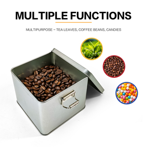 JYB Boîte carrée en métal robuste avec clip de verrouillage, idéale pour le stockage des aliments, du thé, du café ou des emballages cadeaux - Product Image 6