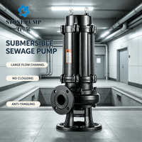 Pompe submersible anti-colmatage série WQ en fonte, électrique, pour eaux usées et eaux boueuses, idéale pour le traitement des eaux usées municipales