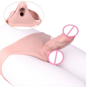 FAAK Strap-On <b>Dildo</b> Penis Pants Realistic Soft Silicone Panties Solid Hollow <b>Dildo</b> for Men Woman Adults Sex Toys Masturbator - Product Image 2