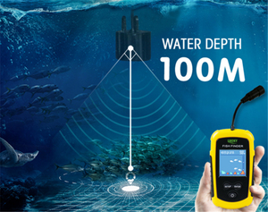 Détecteur de poissons Sonar 100M Détecteur de poissons portable Leurre de pêche <span class=keywords><strong>Sondeur</strong></span> de pêche Transducteur d'alarme Pêche <span class=keywords><strong>en</strong></span> <span class=keywords><strong>mer</strong></span> - Product Image 6