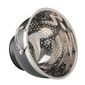 Passoire professionnelle WELLWAY avec poignées robustes et passoire à base annulaire solide auto-drainante - Product Image 4