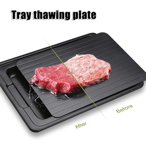 Plateau de décongélation amélioré en métal sans électricité avec bac d'égouttement pour <span class=keywords><strong>viande</strong></span> congelée, <span class=keywords><strong>planche</strong></span> de cuisine - Product Image 2