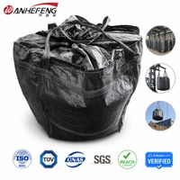 Sac cylindrique noir anti-UV, forme ronde, en PP, pour le stockage en vrac, protection contre la lumière pour les matières premières chimiques et les granulés plastiques