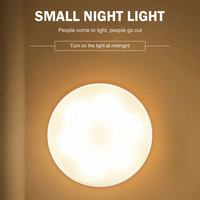 Veilleuse Led avec capteur de mouvement rond sans fil, lampe de nuit Intelligent, Rechargeable, à Induction, corps humain, pour enfants