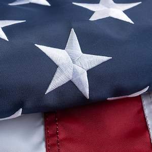 3x5 फीट भारी शुल्क हमें ध्वज, कढ़ाई वाले सितारे और सीवन स्ट्रिप्स, पीतल के ग्राममेट के साथ फीका प्रतिरोधी आउटडोर बैनर - Product Image 1