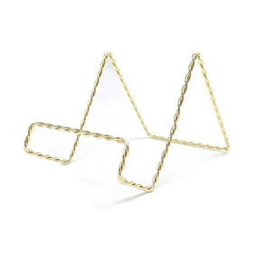 Soporte <span class=keywords><strong>de</strong></span> plato dorado, soporte <span class=keywords><strong>de</strong></span> plato giratorio <span class=keywords><strong>de</strong></span> Metal - Product Image 2