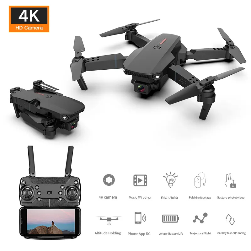 E88 Professional Drone With Wide Angle HD 4K Camera Height Hold Mode quadcopter mini drone 4K single camera