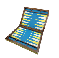 Jeu d'échecs de backgammon de 18 pouces pour enfants et adultes avec fermeture magnétique et incrustation en cuir