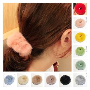 Chouchous en fourrure de lapin pour femmes et filles, 50 pièces, Q759, bande élastique, cordon de <span class=keywords><strong>cheveux</strong></span>, pour queue de cheval - Product Image 6