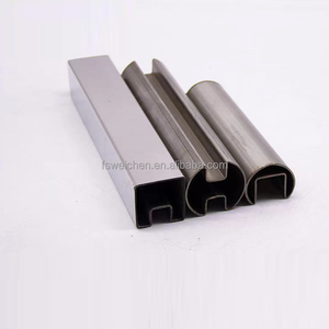 Tube de main courante en acier inoxydable moderne 304/316 en forme de U |   Balustrade en verre trempé sans cadre avec profil en U pour escalier et balcon - Product Image 1