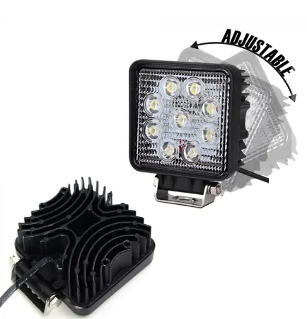 IP68 su geçirmez kare led çalışma lambası 27w araba led çalışma ışığı motosiklet suv atv kamyon offroad oto led çalışma ışığı