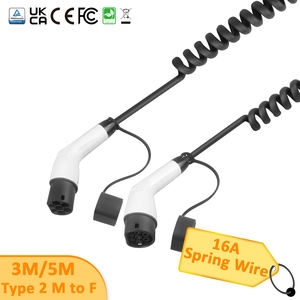 Cable de carga EV portátil con cable de resorte, cargador de coche, trifásico, Tipo 2 IEC 220, 16A, 62196 V, 1 unidad - Product Image 5