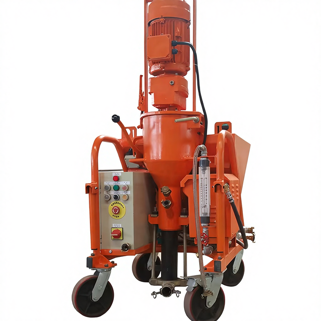 Refractory Plaster Machine Screw Full-automatic Plastering Machine Gypsum Spraying Machine with Spraying Pipes