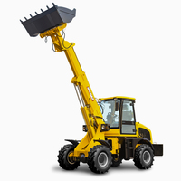 1,3 Tonnen 1600kg Kleiner Teleskoparm-Lader Gelenkiger Kompakter Mini-Frontlader Radlader Hydraulischer Radlader