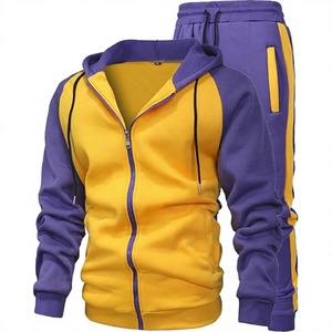 Chándal para Hombre, Color Sólido, Cierre Completo, Cuello Alto, Manga Larga, Ropa Casual de Invierno, Transpirable, Poliéster y Algodón, Ligero - Product Image 4