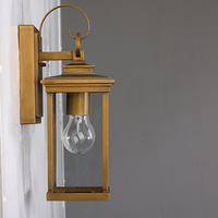 Applique murale LED décorative extérieure étanche en or pour portail, balcon, couloir, patio