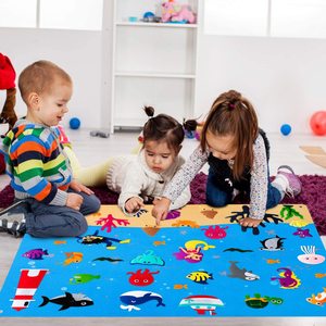 Upin Jouet d'apprentissage de poisson en feutre d'océan fait à la main pour les tout-petits - Product Image 4