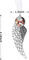 Sublimations-Metall Weihnachts-Gedenkornamente Engelsflügel Personalisierte Ornamente für Geliebte Familienmitglieder Weihnachtsbaum Beileids-Geschenk