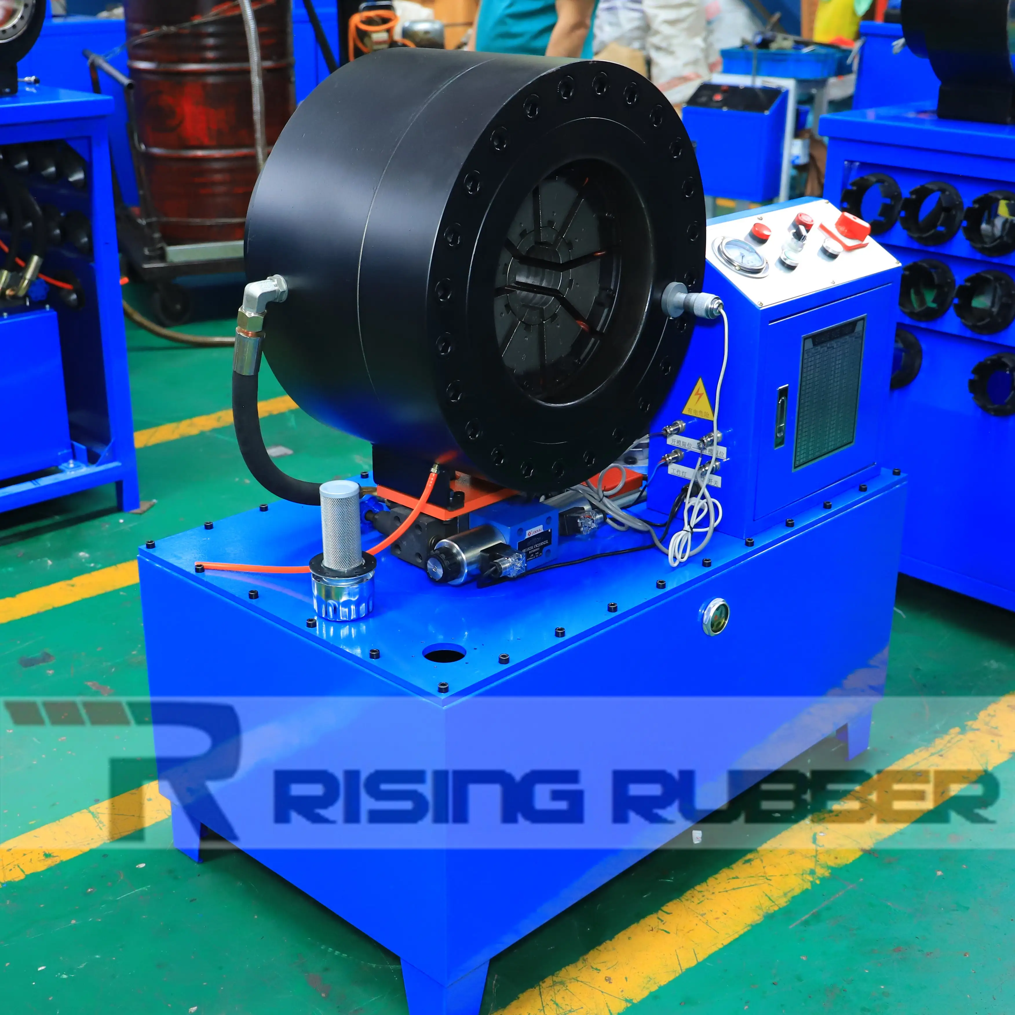 RISING Peru high quality 2 inch 4 inch 6 inch ready to ship stock available hydraulic hose press crimping cutting machine