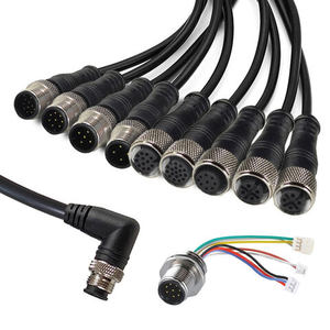 M12 özel güç kablosu erkek kadın IP67 su geçirmez özel <span class=keywords><strong>2</strong></span> <span class=keywords><strong>3</strong></span> 4 5 6 8 12 17 pin M12 sensörü 4 pin 8 pin konnektör M12 kablo - Product Image 5