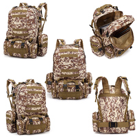 Vente chaude 50L Tactique Camouflage Sac À Dos Molle Sport Sac En Plein Air Randonnée Escalade Tactique Sac À Dos