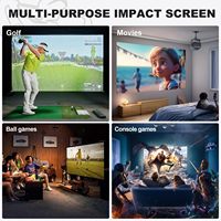 Matériau d'écran de golf ignifuge et résistant aux chocs, matériau d'écran de simulateur de golf durable, taille et logo personnalisés pris en charge