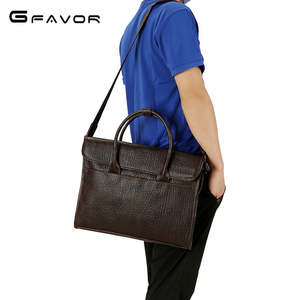 للبيع بالجملة حقيبة كمبيوتر محمول من جلد البقر للرجال من جلد البقر والمحامي كامل الحبوب - Product Image 2