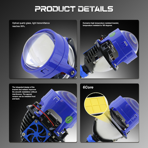 Lente de Faro de proyector <span class=keywords><strong>LED</strong></span> universal de 2,5 pulgadas con haz Alto y Bajo brillante Corte afilado Larga vida útil 12V 24V VAHID E3 - Product Image 3