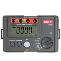 UNI-T UT522 Alat Uji Tahanan Tanah Digital Pengukur Ohm 4000 2-kawat 3-kawat Pengujian Megometer