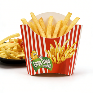 卸売小型フライドポテトボックス持ち帰り用ファーストフード包装バーガーとフライドポテト用紙箱チップス用 - Product Image 2