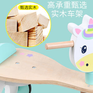 Mini <span class=keywords><strong>Tricycle</strong></span> en <span class=keywords><strong>bois</strong></span> pour enfants de 10 cm, licorne, équitation, vélo de course, développement de l'équilibre, jouet pour tout-petits - Product Image 4