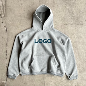 Hoodies Oversized Personalizados em Algodão Pesado para Moda de Rua, Estilo Vintage e Desgastado para Homens - Product Image 1