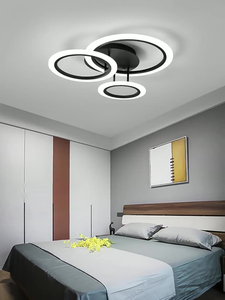 Chất lượng cao hiện đại ánh sáng ưa thích Bảng điều khiển Màu đen vuông Nordic kim loại trong nhà dẫn đèn trần tuôn ra gắn Dimmable CE giấy chứng nhận - Product Image 3