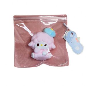 Factory Direct Sale Pink Wink Lamb <b>Squishy</b> Toy Food-Grade Silicone Safe for All Ages Stress Relief Vivid Colors - Product Image 2