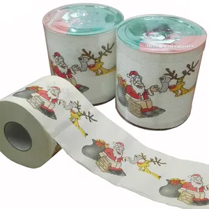 Туалетная бумага Рождество с принтом Деймона, оптовая продажа салфеток