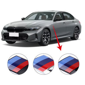 Autocollant d'emblème de garde-boue latéral de voiture 45mm 73mm, badge décoratif ABS pour modification extérieure de véhicule style BMW - Product Image 1