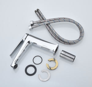 Grifo de un solo orificio para baño, grifería de agua fría y caliente para Hotel, contemporáneo - Product Image 3