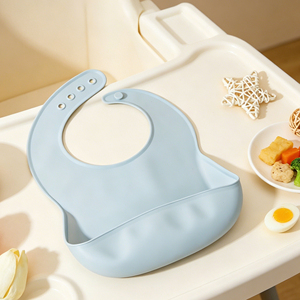 Bavaglino per Neonati in Silicone Regolabile Personalizzato OEM ODM, Senza BPA, Impermeabile, per l'Alimentazione di Bambini <span class=keywords><strong>e</strong></span> Ragazzi - Product Image 1