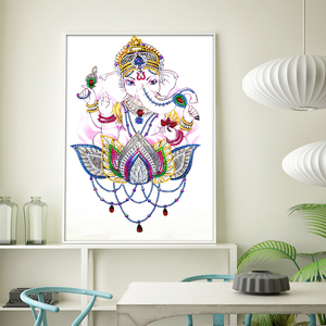 Pittura a diamante 5D forma speciale fai da te per adulti e bambini fatto a mano con strass ricamo indiano Buddha elefante Still Life <span class=keywords><strong>Art</strong></span> - Product Image 3
