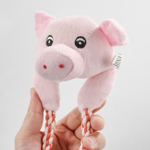 Squeaky Velvet Rope Plush Modern Chew Pet Dog Toy Solid Pattern Not Water Resistant - Product Image 4