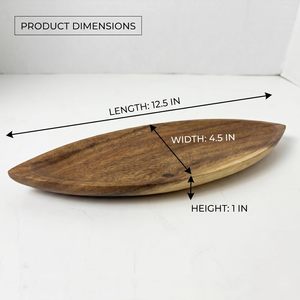 Bandeja <span class=keywords><strong>de</strong></span> Servir Hecha a Mano en Forma <span class=keywords><strong>de</strong></span> Barco <span class=keywords><strong>de</strong></span> Madera <span class=keywords><strong>de</strong></span> Acacia para <span class=keywords><strong>Cocina</strong></span> y Decoración del Hogar - Product Image 5