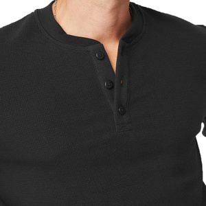 Servicio OEM, Camiseta de Manga Larga para Hombre de Alta Calidad con Botón, 100% Algodón, Transpirable, Cuello Redondo - Product Image 5