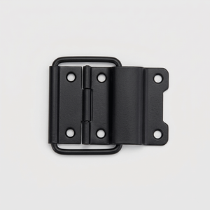 Charnière de support de couvercle robuste professionnelle en fer 50x32mm à 6 trous pour flight cases et boîtes à outils - Product Image 1