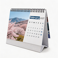 Calendriers de bureau personnalisés en gros, nouveau design créatif, couverture rigide illustrée, décoration de bureau simple