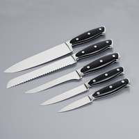 Couteau à trancher en acier inoxydable, ustensile de cuisine, damas couteau à trancher de cuisine avec manche en micard noir