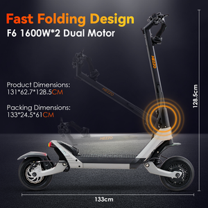 Scooter Eléctrico de Carreras HEZZO F6, 10 Pulgadas, 60V, 3200W, Motores Dobles, 23AH, 60Km de Autonomía, Almacén en EE. UU. y la UE - Product Image 2