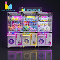 Machine à griffes en métal personnalisée AMA Amusement, à monnayeur, pour parcs intérieurs, jeu de récompenses, version anglaise