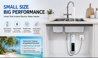 Chauffe-eau électrique sans réservoir 220V 3500W 4500W 5500W à LED, chauffe-eau instantané rapide et constant pour l'extérieur, idéal pour hôtel, salle de bain, cuisine